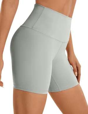 CRZ YOGA Women's Naked Feeling Biker Shorts 6'' - High Waist Yoga Workout Gym Spandex Shorts