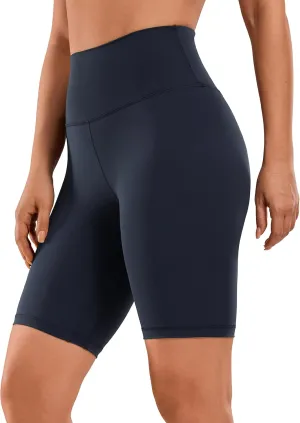 CRZ YOGA Women's Naked Feeling Biker Shorts - 8 Inches High Waisted Yoga Workout Gym Running Spandex