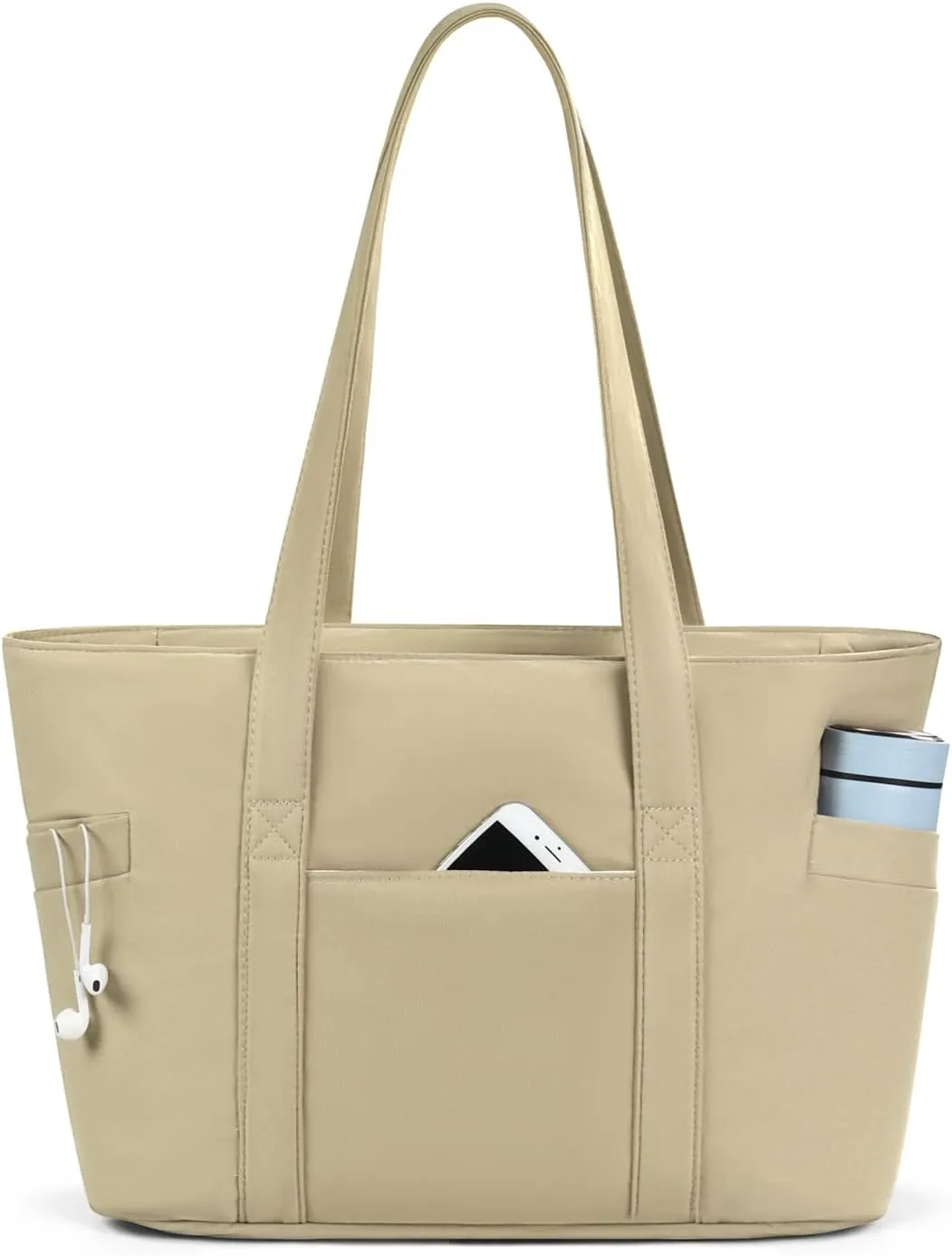 CTWWFS Tote Bag for Women, Travel Essentials Large Tote Bag with Zipper, Top Handle Handbag for Travel, Work