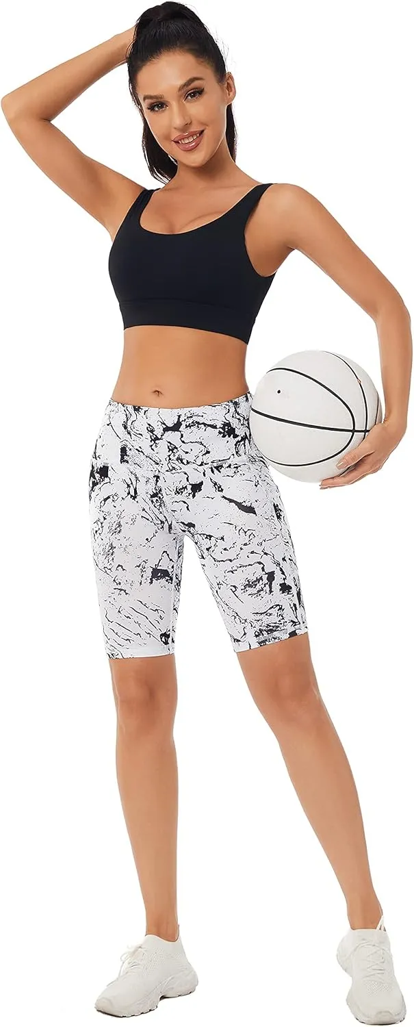 Custer's Night High Waist Out Pocket Yoga Short Tummy Control Workout Running 4 Way Stretch Yoga Leggings
