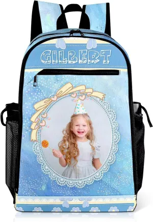Custom Backpack for Kids Girls Boys with Name Personalized Kids Backpack for Girls School Backpack with Lunch Bag Customized Book Bags for School Travel Hiking Outdoor