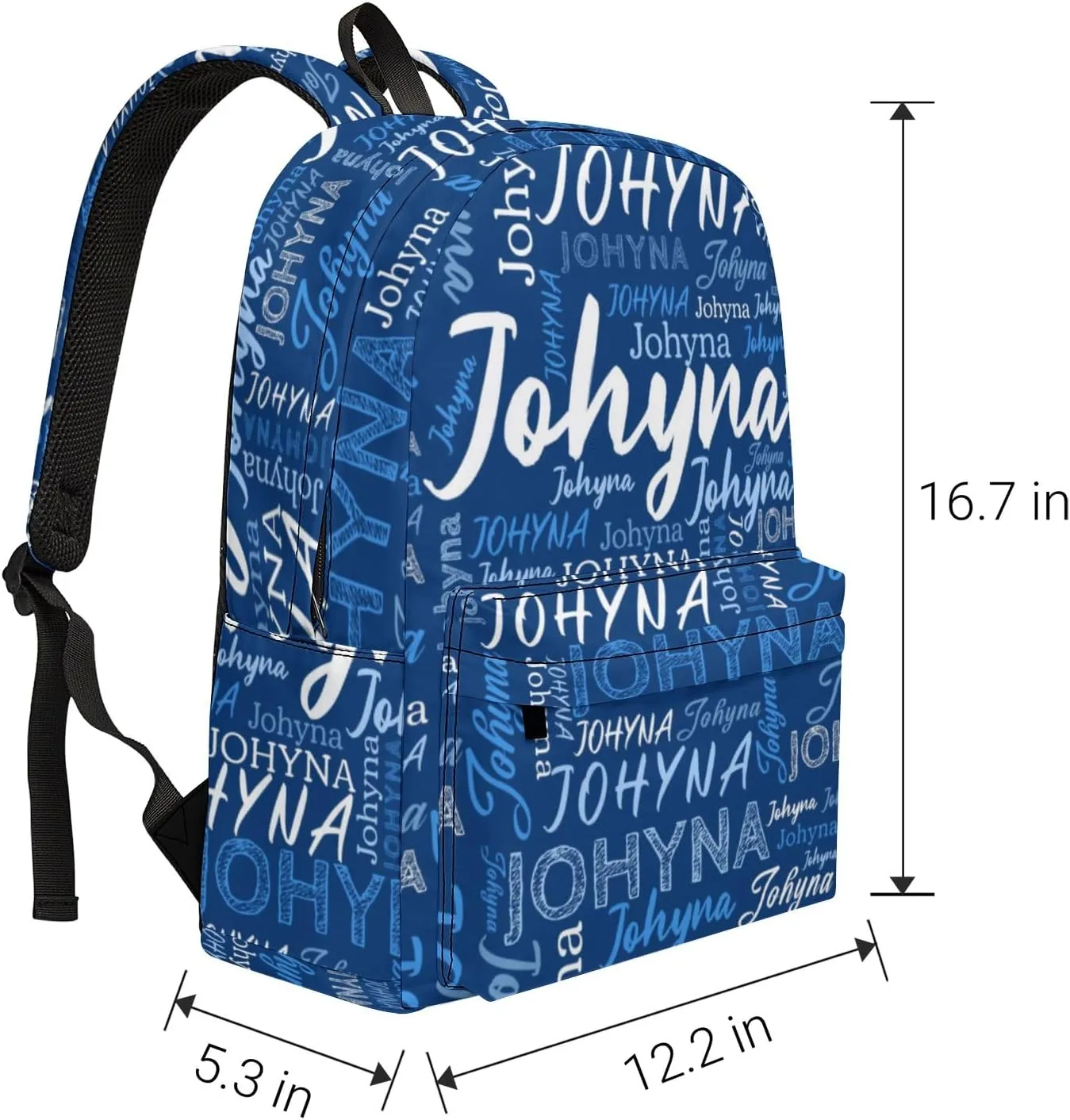 Custom Backpack with Name, Personalized Name School Bag for Boys Girls Men Women, Customized Casual Laptop Backpacks