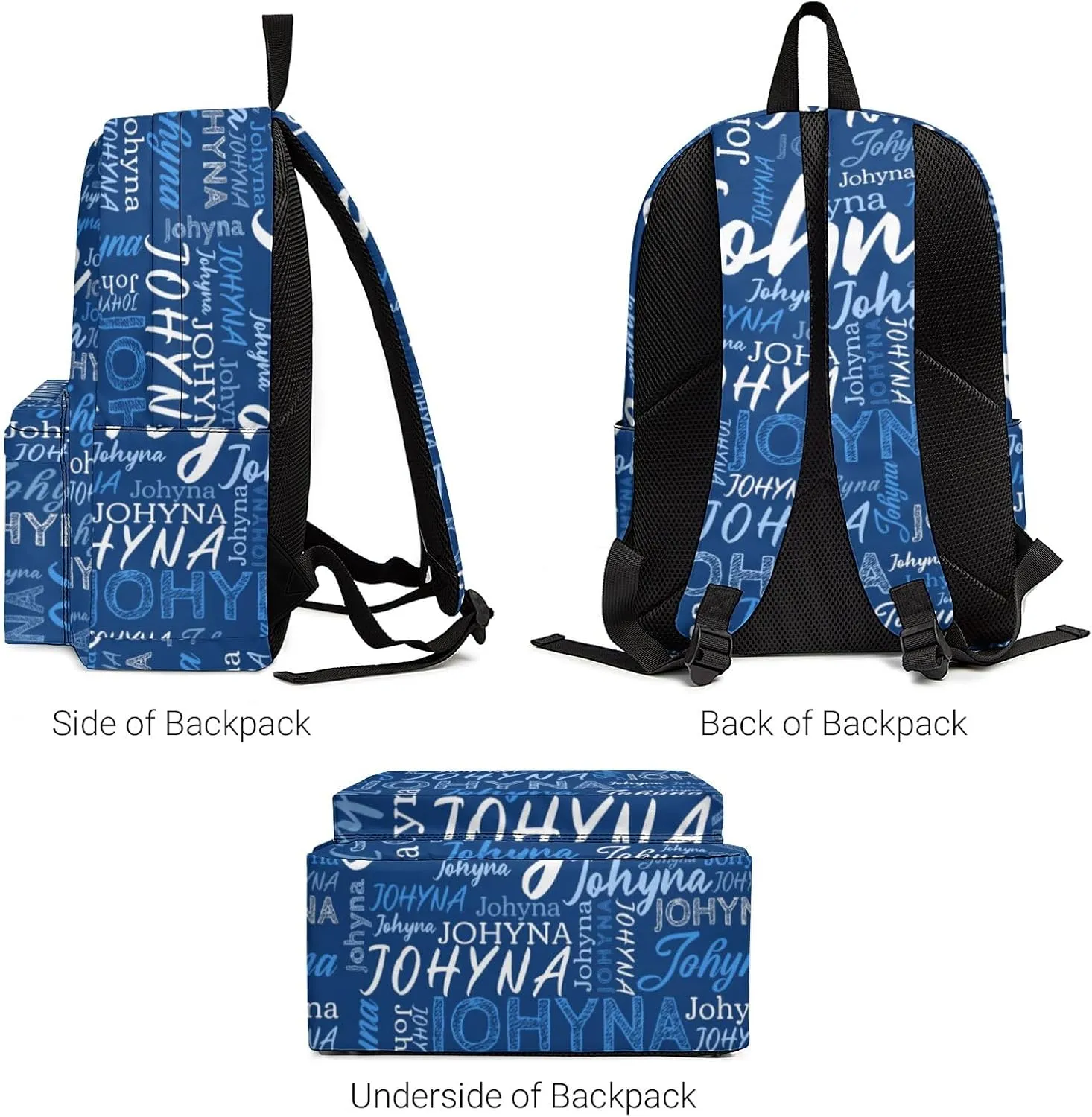 Custom Backpack with Name, Personalized Name School Bag for Boys Girls Men Women, Customized Casual Laptop Backpacks