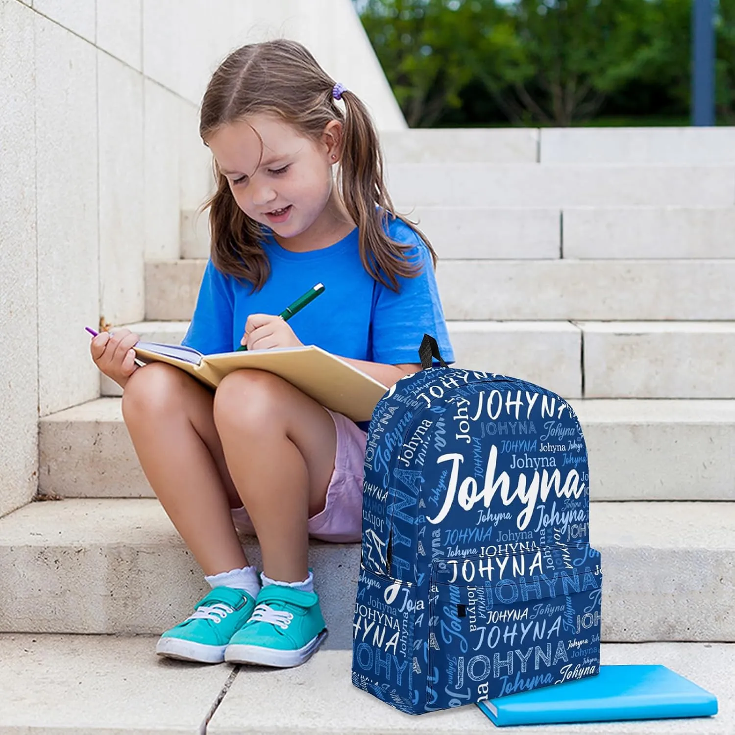 Custom Backpack with Name, Personalized Name School Bag for Boys Girls Men Women, Customized Casual Laptop Backpacks