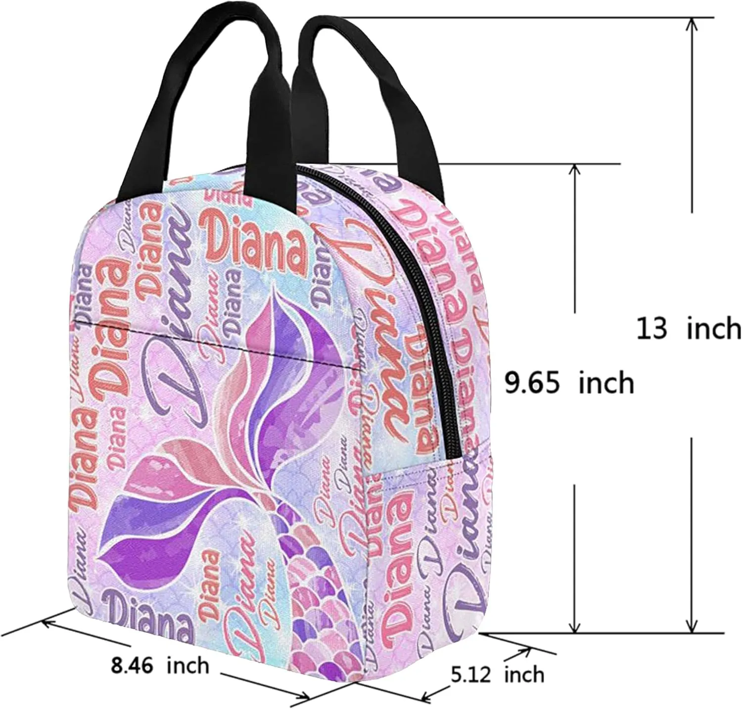Custom School Backpack Personalized Backpacks with Name for Girls Boys Customized School Bookbag for Kids with Lunch Box Bookbag for Daughter Son Fashion Unique Gift for Preschool Kindergarten