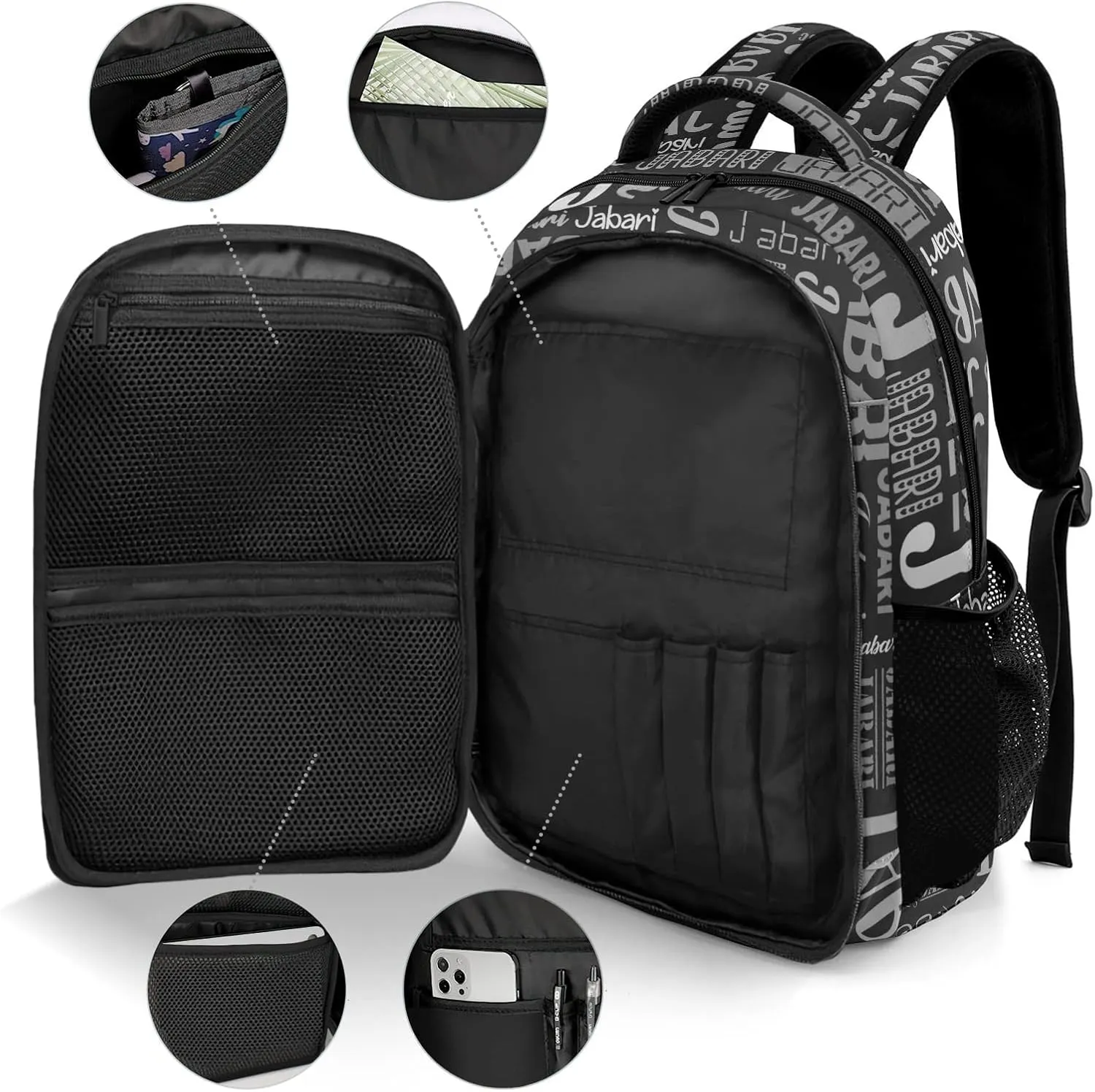 Custom School Bookbag with Name Polyester Personalized Backpack Elementary Customize Book Bag for Boys Girls Kids Custom Back Pack, Waterproof, Fashion, Adjustable Shoulder Straps