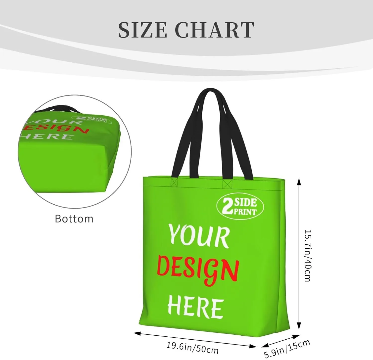 Custom Tote Bags Add Your Design For Business Travel Personalized Shoulder Beach Bag For Women Teachers