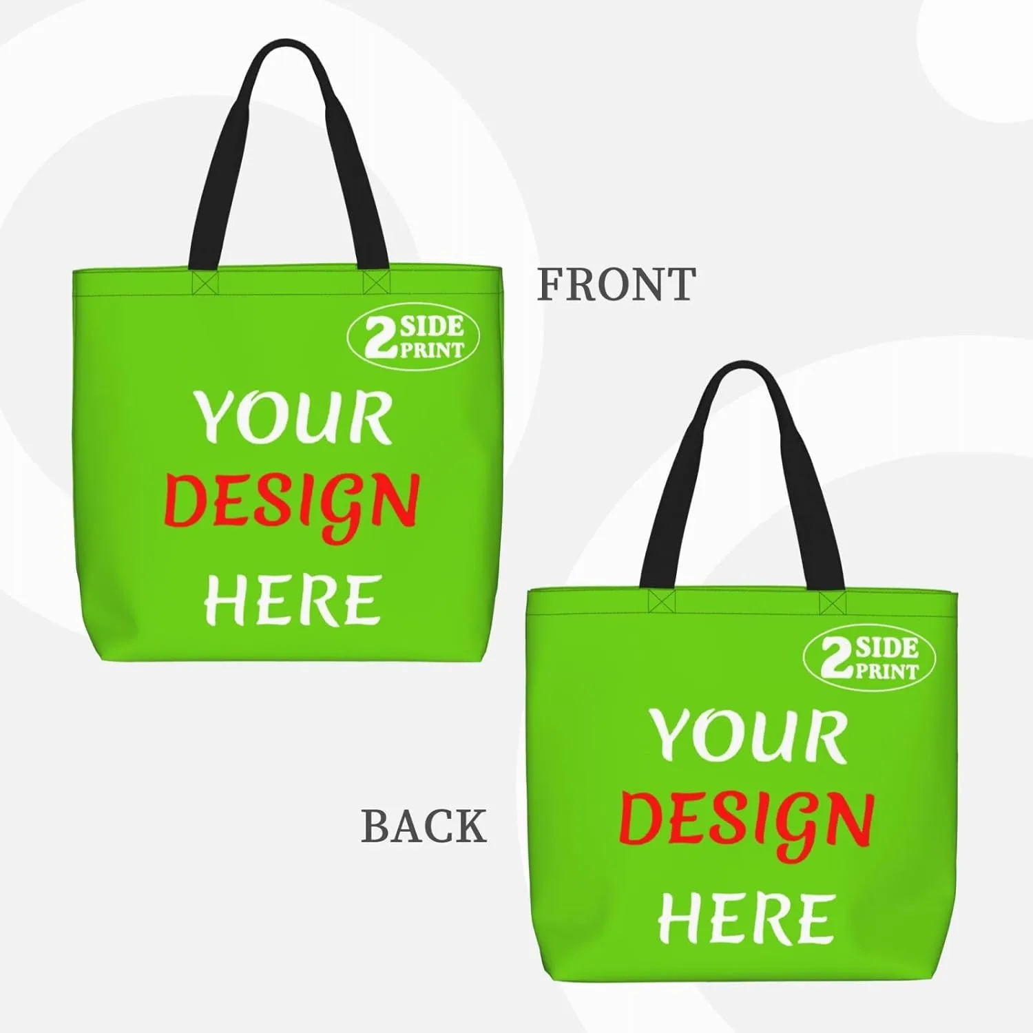 Custom Tote Bags Add Your Design For Business Travel Personalized Shoulder Beach Bag For Women Teachers