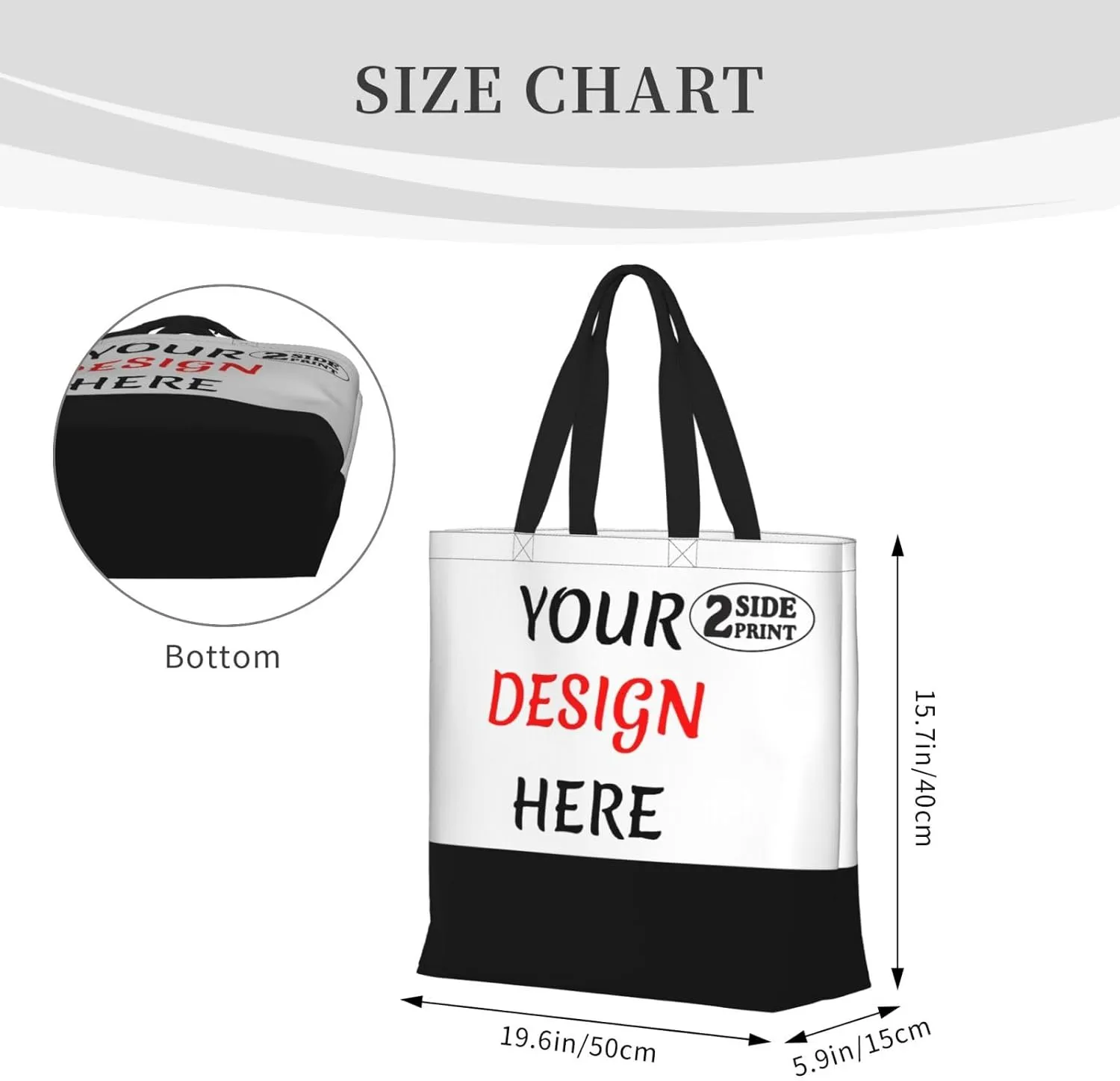 Custom Tote Bags Custom Bag Add Your Design For Business Work Travel Personalized Shoulder Bag