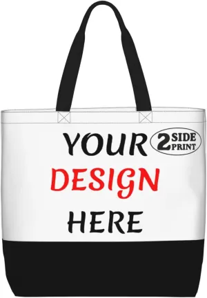 Custom Tote Bags Custom Bag Add Your Design For Business Work Travel Personalized Shoulder Bag
