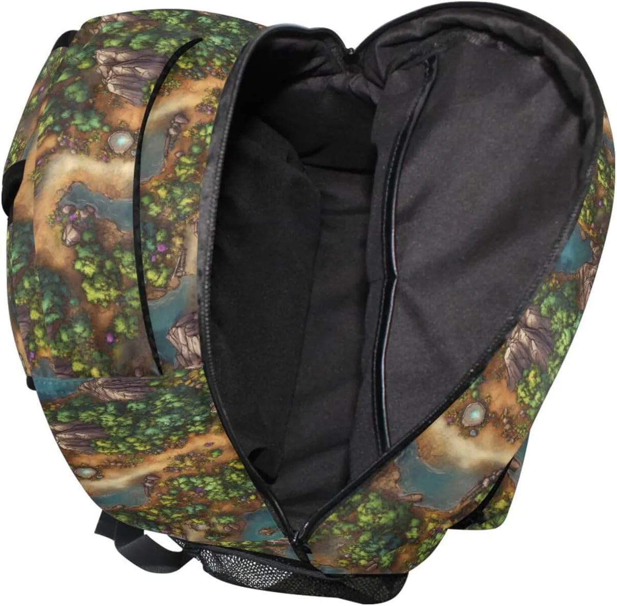 Cute Backpack for Women Men Waterproof Backpack with Chest Strap for Business Work College Travel Trip Game Map
