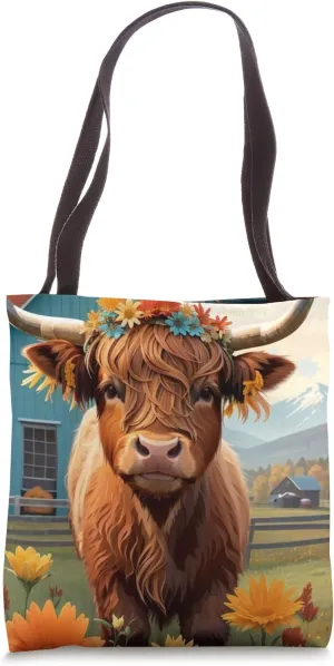Cute Highland Cow Country Bag Tote Bag
