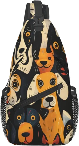 Cute Labrador Retriever Outdoor Crossbody Shoulder Bag For Unisex Young Adult Hiking Bicycling