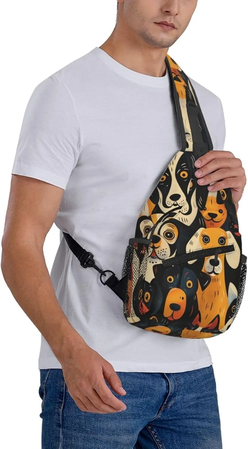 Cute Labrador Retriever Outdoor Crossbody Shoulder Bag For Unisex Young Adult Hiking Bicycling