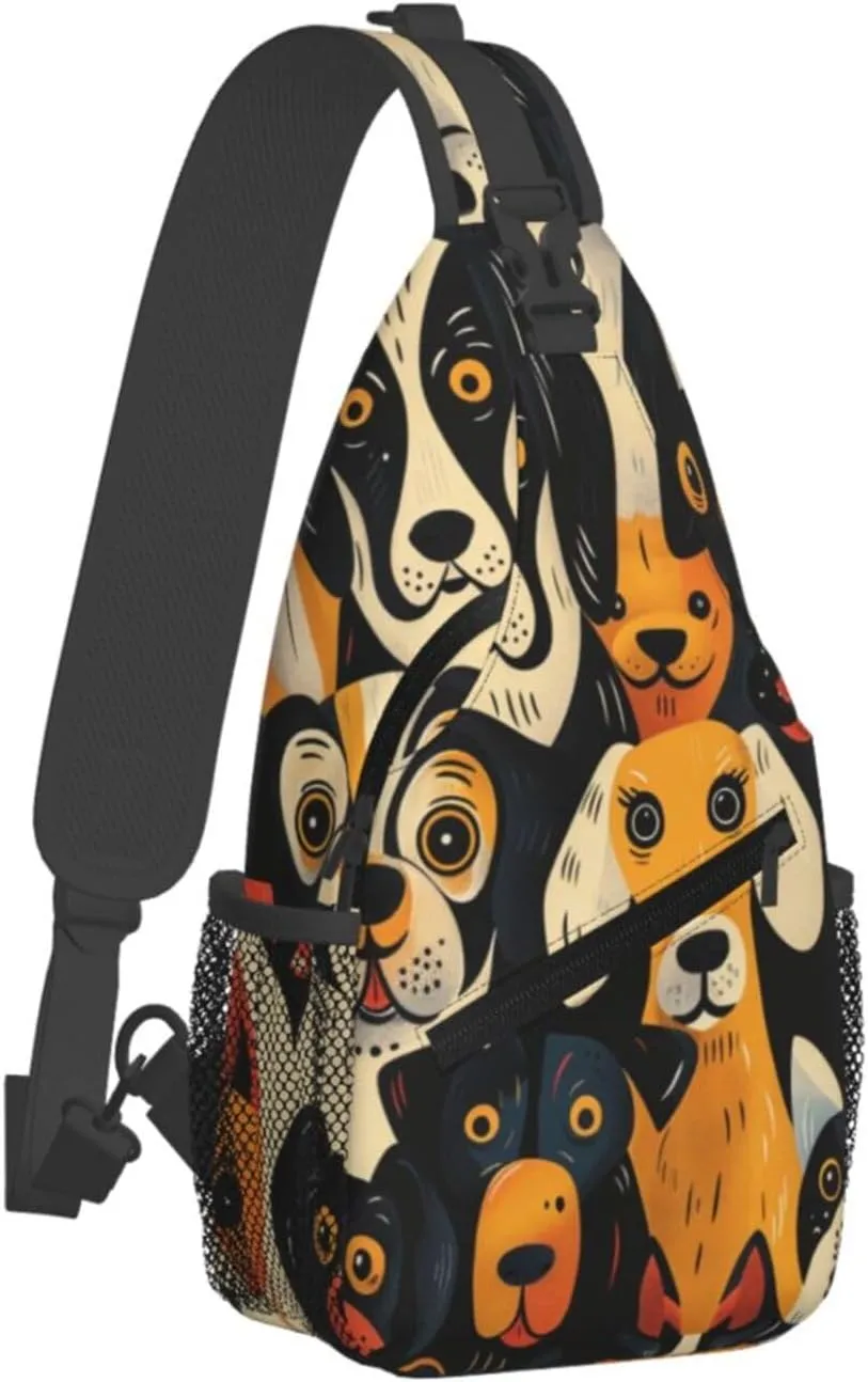 Cute Labrador Retriever Outdoor Crossbody Shoulder Bag For Unisex Young Adult Hiking Bicycling