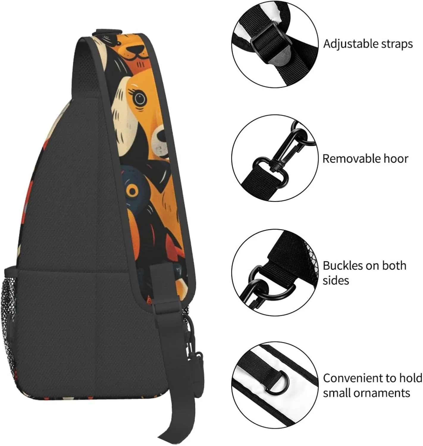 Cute Labrador Retriever Outdoor Crossbody Shoulder Bag For Unisex Young Adult Hiking Bicycling