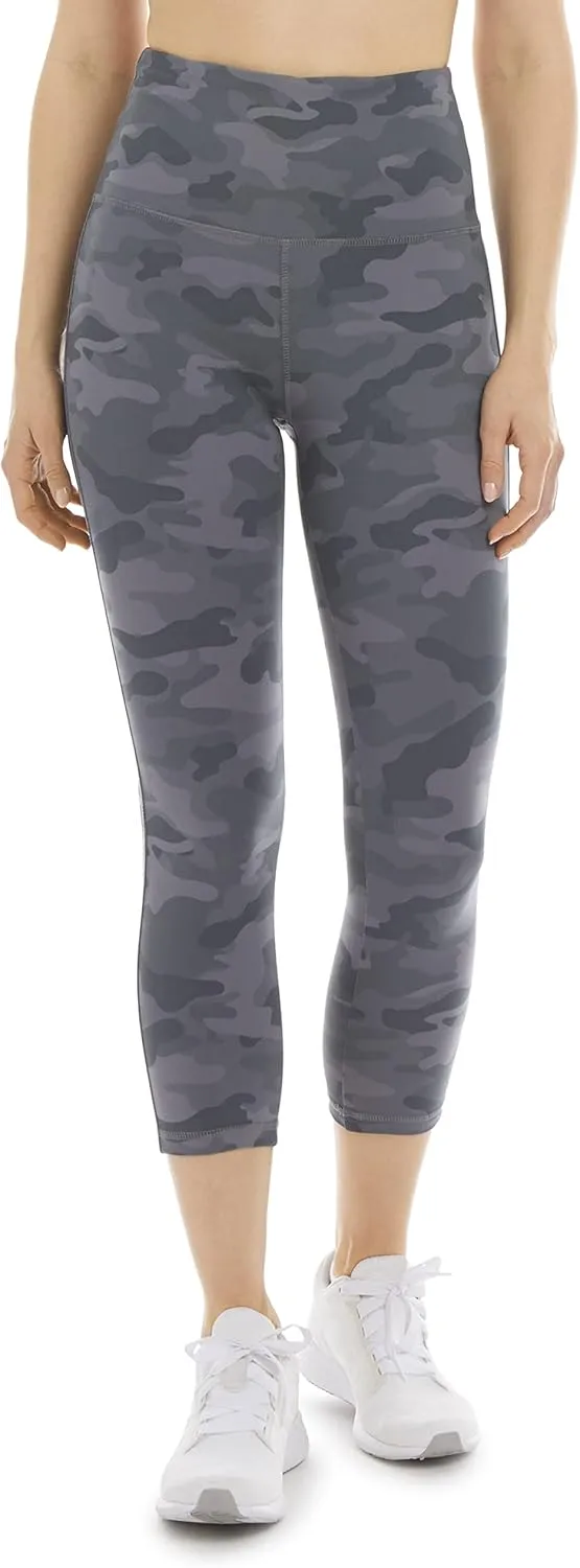 Danskin Women's High Rise Camo Print Capri Leggings