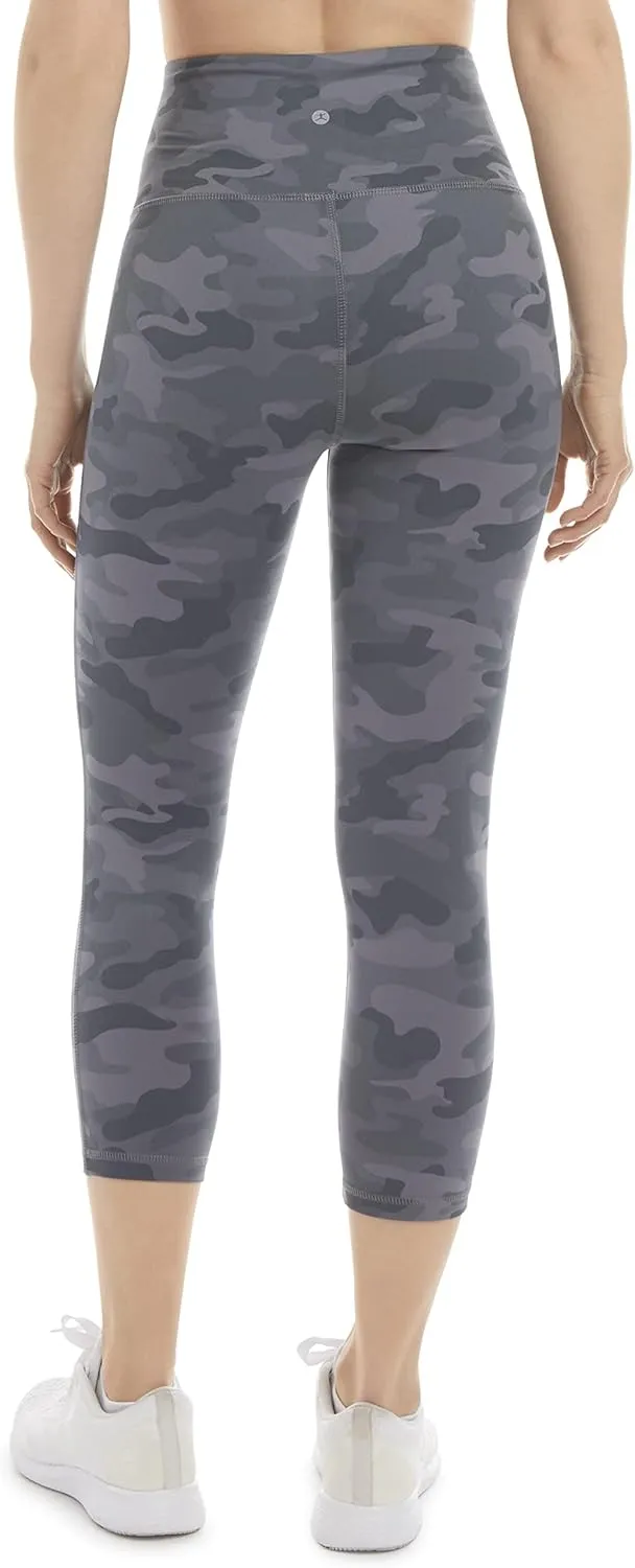 Danskin Women's High Rise Camo Print Capri Leggings