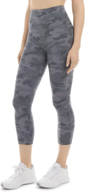 Danskin Women's High Rise Camo Print Capri Leggings