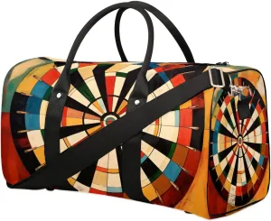 Dart Board Travel Duffel Bag for Women Men Waterproof Foldable Overnight Weekender Bag Large Capacity Sports Gym Bag