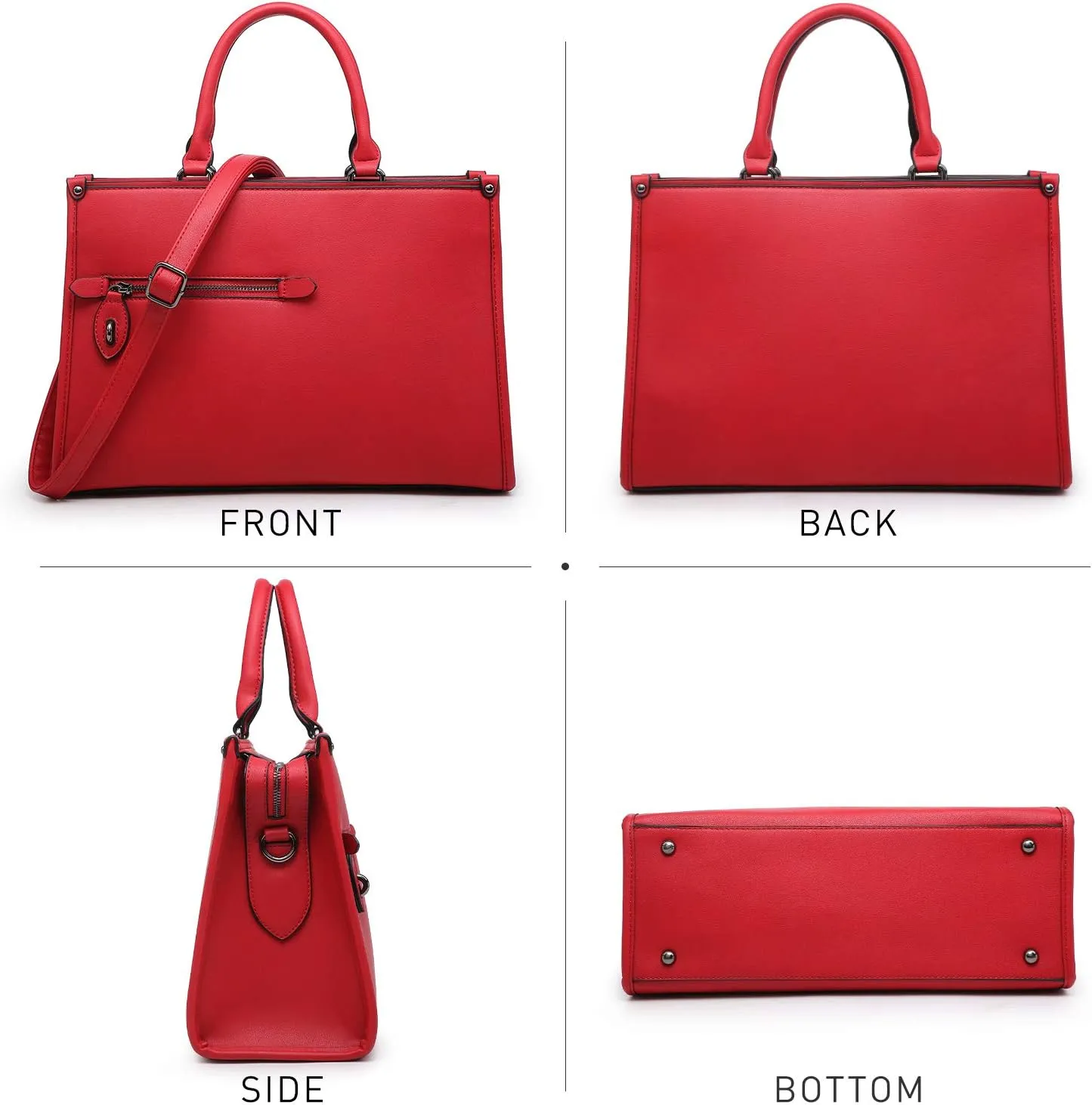 Dasein Women Purses Satchel Handbags Top Handle Bags Work Tote Shoulder Bag With Long Strap Matching Wallet