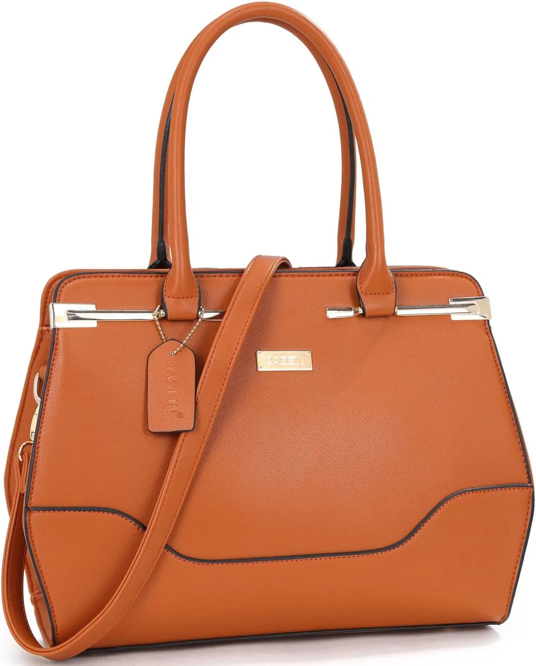 Dasein Women Satchel Purse Vegan Leather Top-handle Bag Work Tote Shoulder Handbag