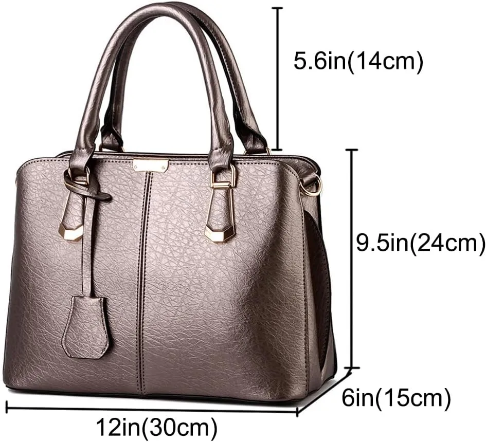 Dayfine Top Handle Handbag for Women PU Leather Satchel Bag Tote Bag Ladies Shoulder-Bag Crossbody Bag