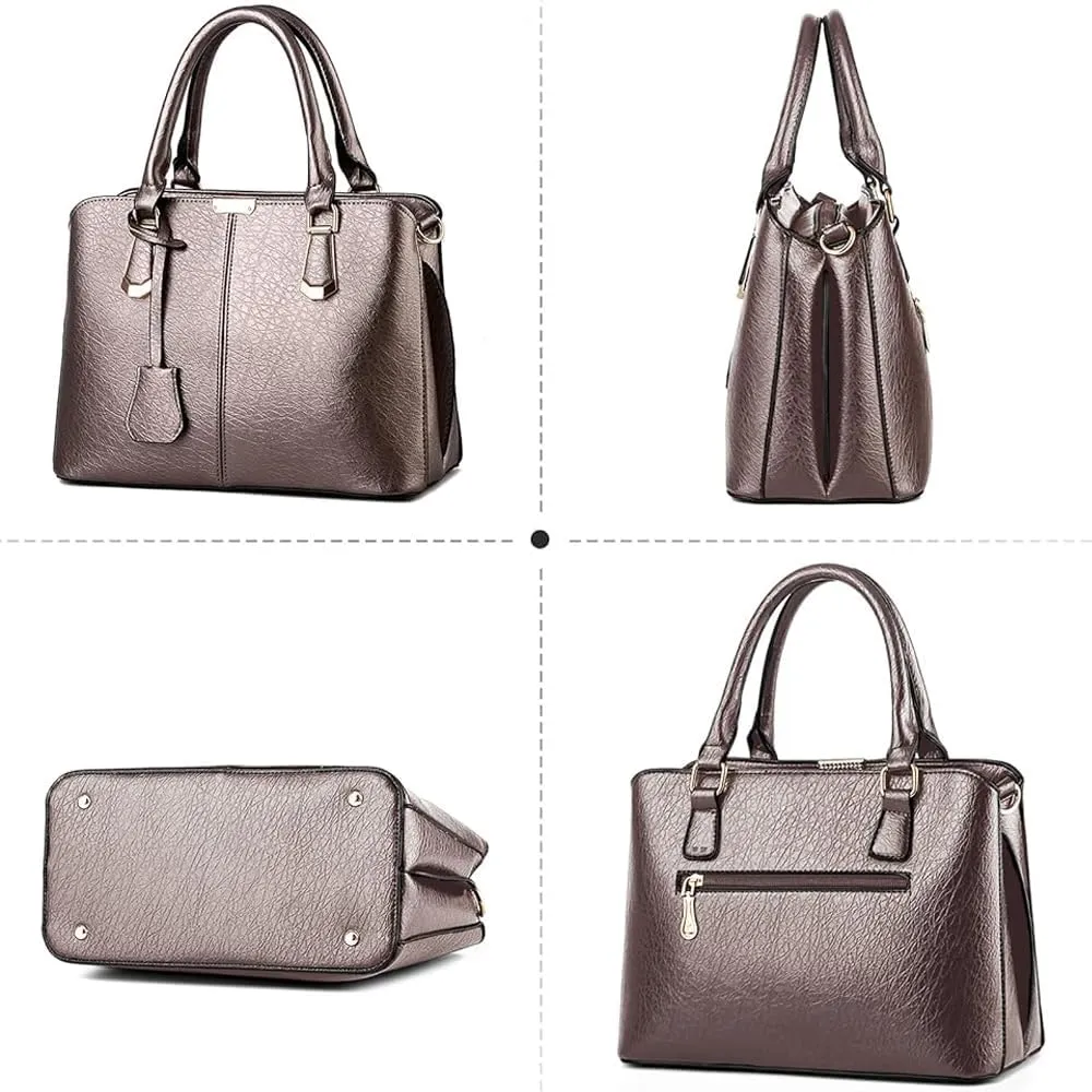 Dayfine Top Handle Handbag for Women PU Leather Satchel Bag Tote Bag Ladies Shoulder-Bag Crossbody Bag