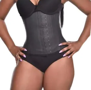 DENANN WAIST TRAINER WIDE Hook Steel Bone Latex Underbust Waist Cincher Trimmer Workout BodyShaper Corset Girdle Hourglass