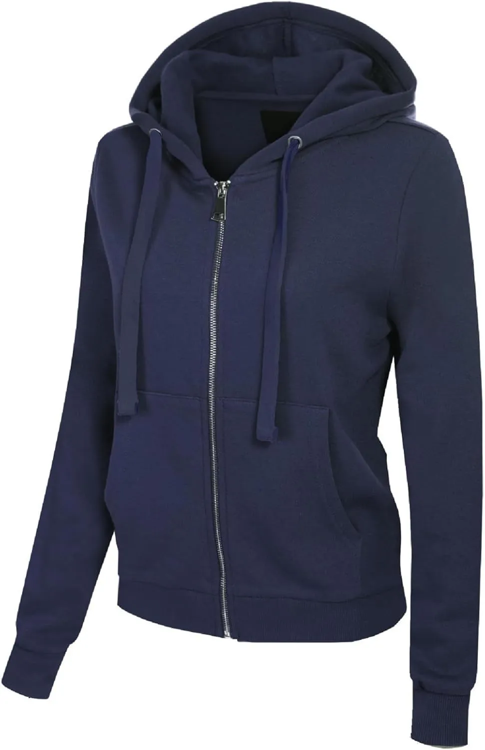 Design by Olivia Women's Basic Zip Up Hooded Fleece Jackets Casual Sweatshirts