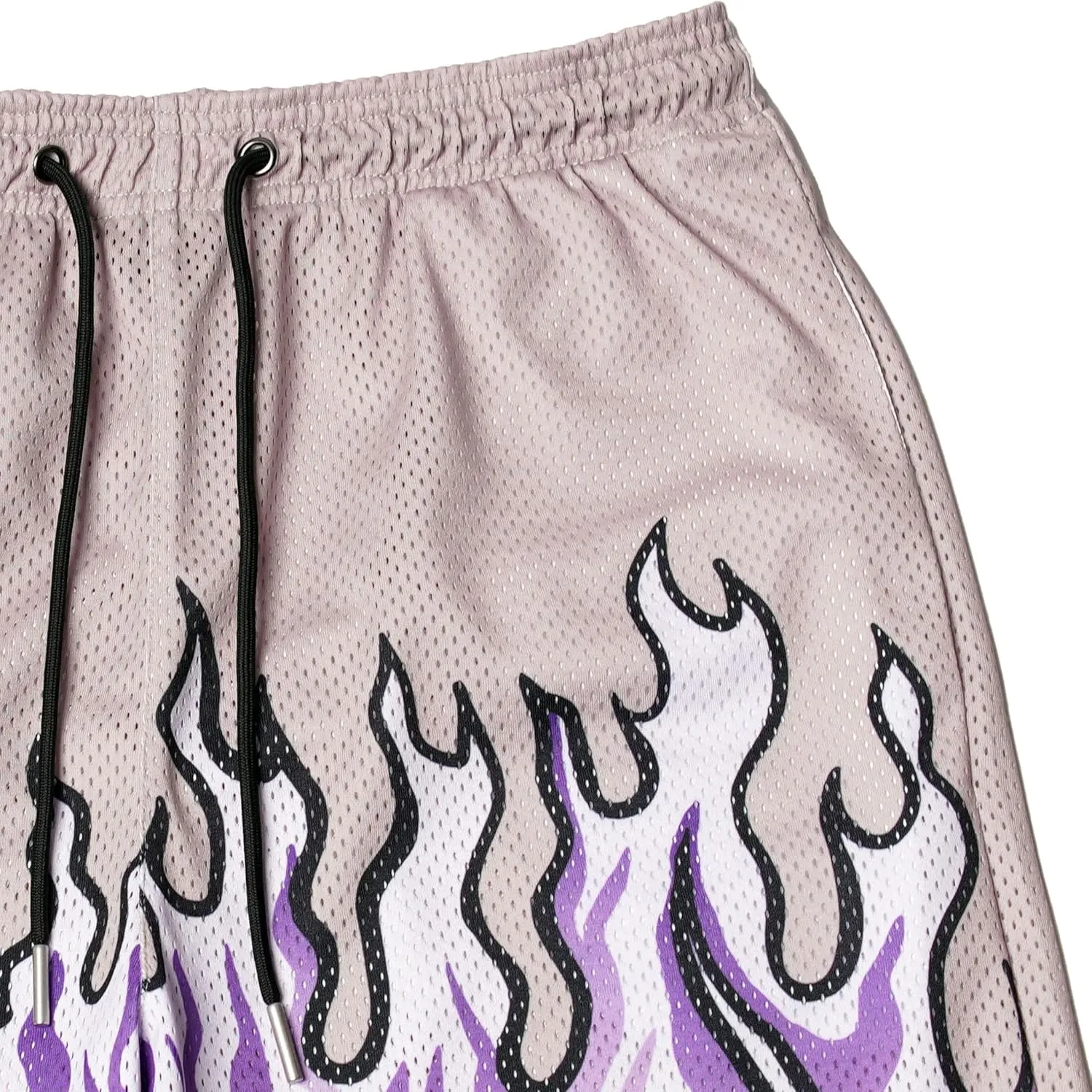 DIOTSR Mens Flame Graphic Basketball Shorts Cool Retro Running Athletic Shorts Drawstring Waist Casual Track Shorts
