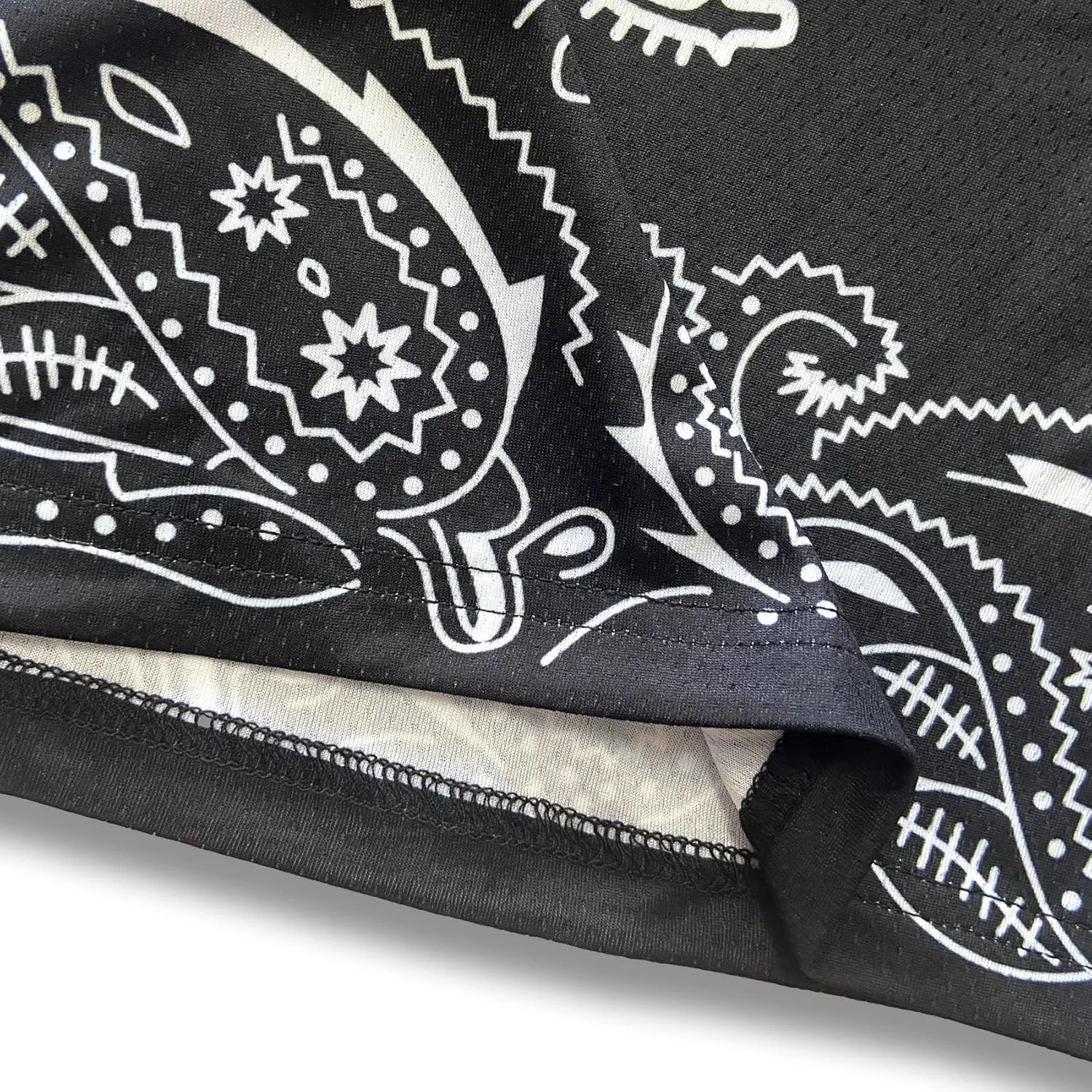 DIOTSR Mens Paisley Graphic Shorts Athletic Basketball Bandana Shorts Running Streetwear Y2k Drawstring Waist