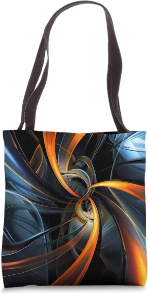 Dizzy Abstract Futuristic Design Tote Bag