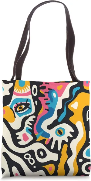 Dizzy Abstract Kawaii Design Tote Bag