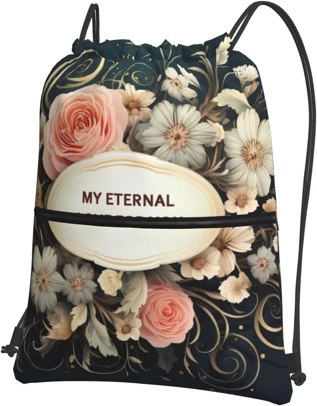 Drawstring Backpack Gym Bag Cinch Bag Draw String Back Bag My Eternal Love for You Drawstring Bags for Travel