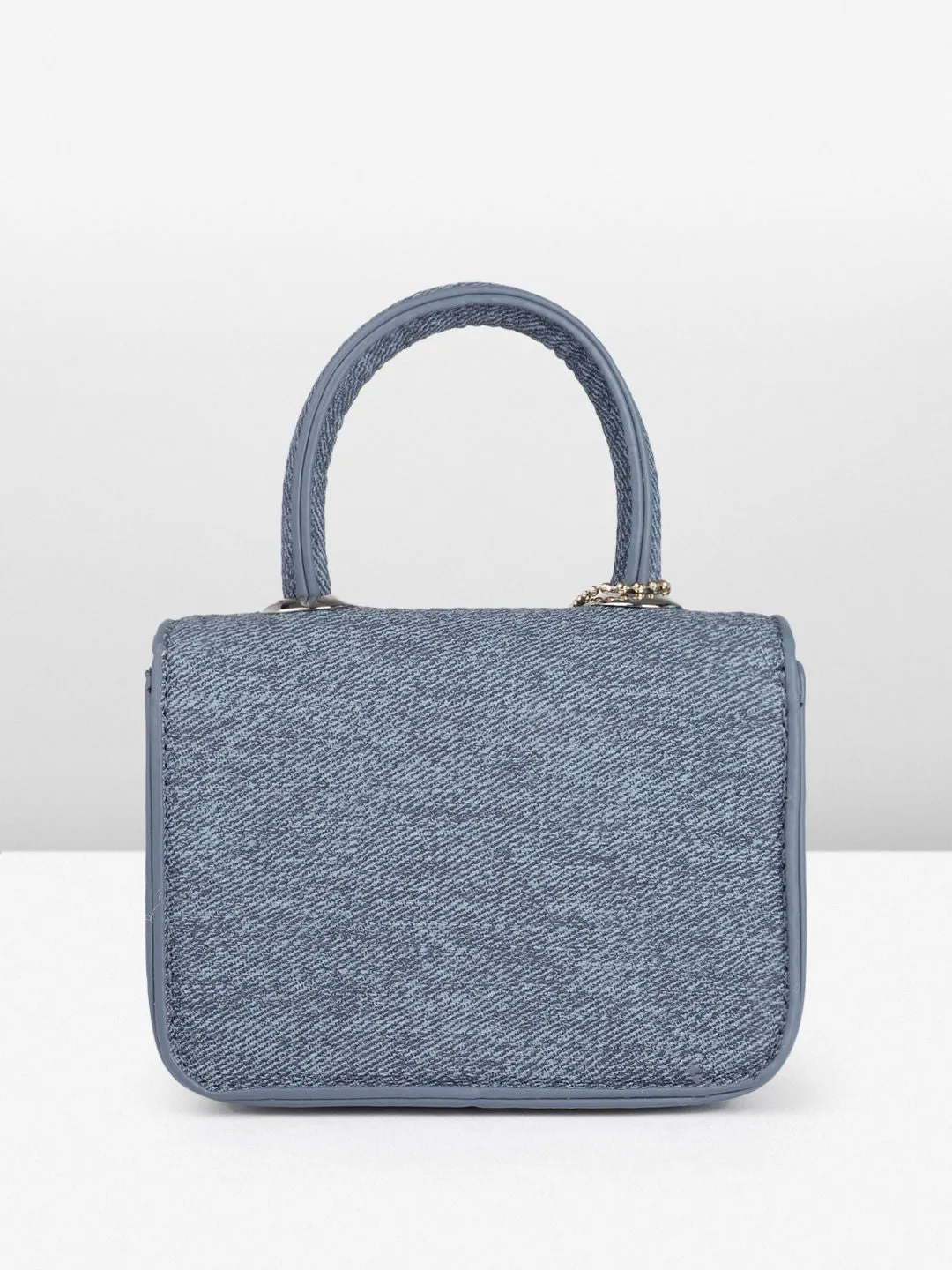 DressBerry Textured Miniature Satchel Bag With Embellished
