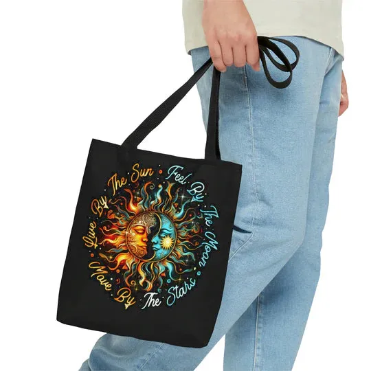 Durable Canvas Tote Bags - LIVE BY THE SUN - Lightweight &amp, High-Capacity Options by EBDR 01220524
