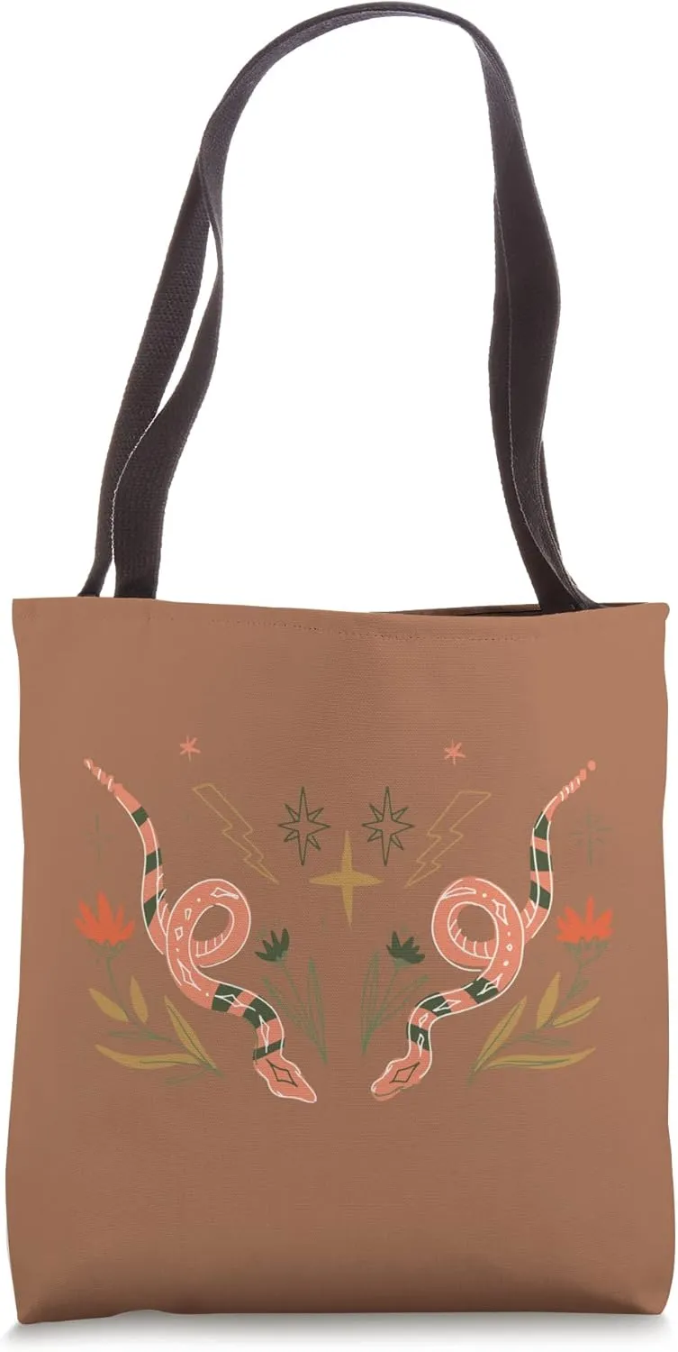 Earth Brown Boho-Chic Design Tote Bag