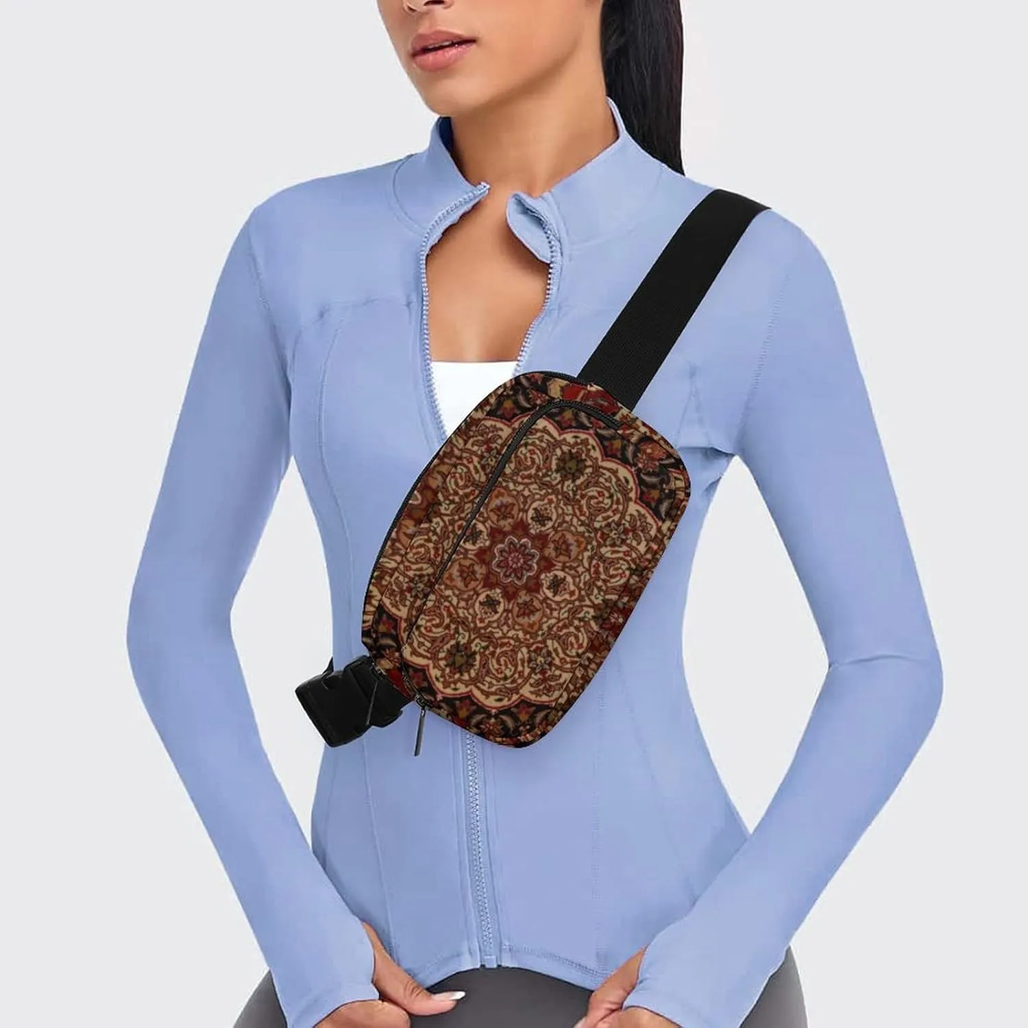 Eastern Accent Vintage Persian Pattern Large Capacity Portable All Print Waist Bag