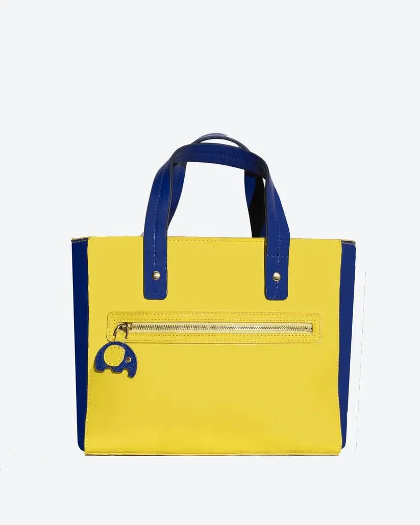 Ekanta Leather Square Tote | Havana & Co. – Vibrant & Functional Design