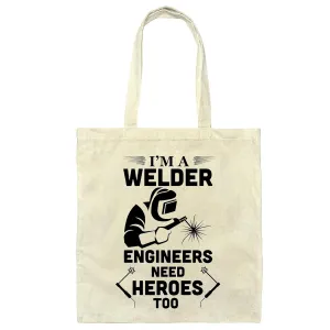 Electro Welding Gift Design for Welder Lover Natural White Multicolor Canvas Tote Bag