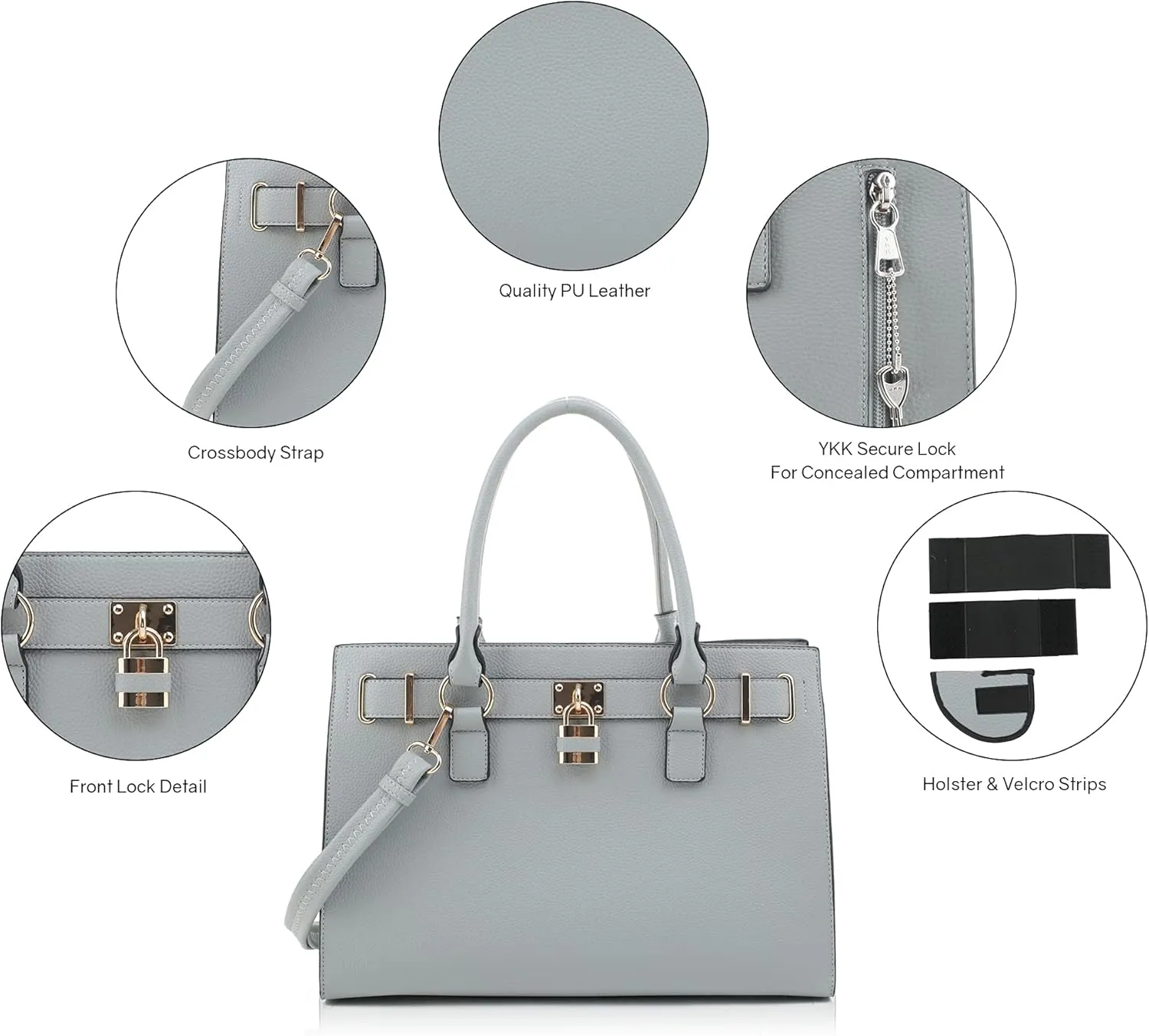 Emperiaoutfitters Concealed Carry Purse - Dina Lock Concealed Carry Satchel