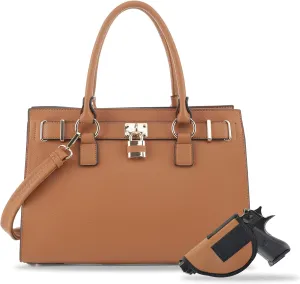 Emperiaoutfitters Concealed Carry Purse - Dina Lock Concealed Carry Satchel