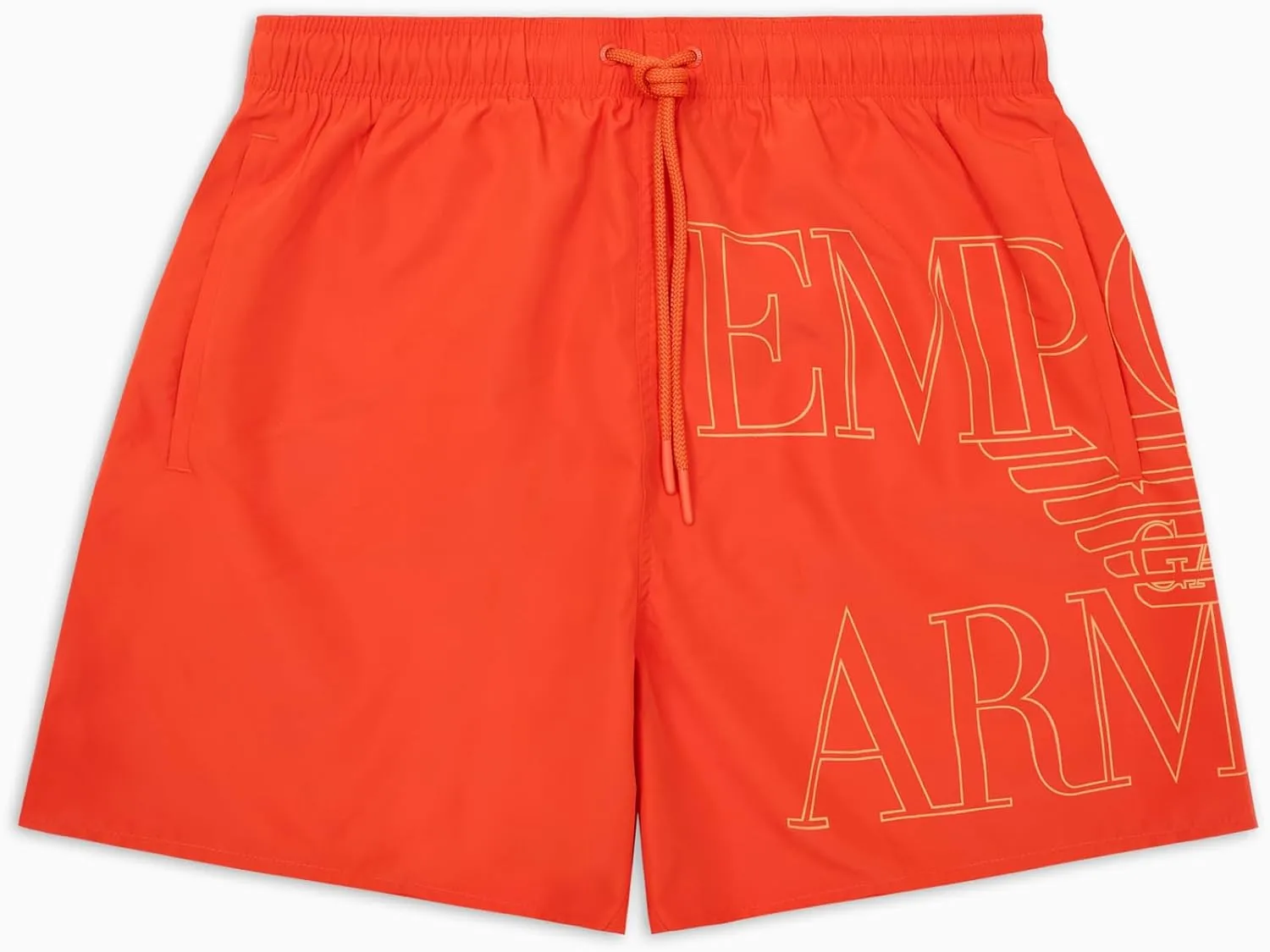 Emporio Armani Men's Solid Bold Logo 4" Swim Trunk