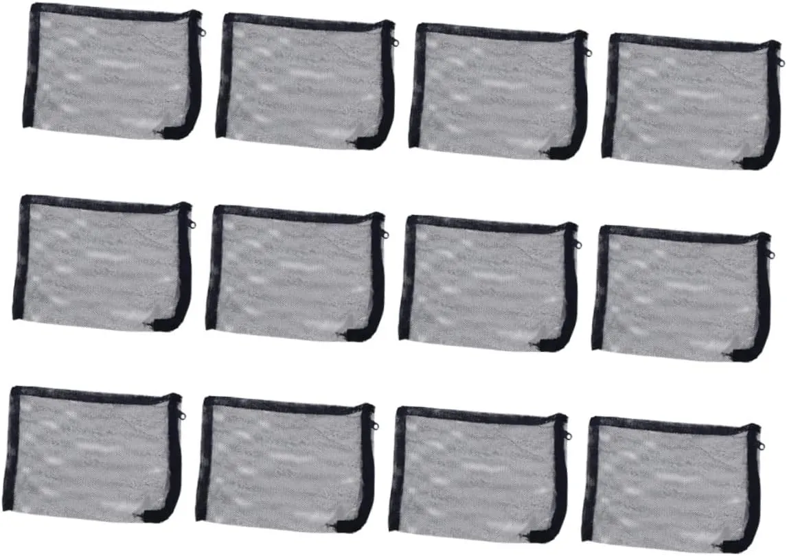 Endurable Mesh Bag 12pcs 25x30cm Nylon Drawstring for Aquarium Garden Pond
