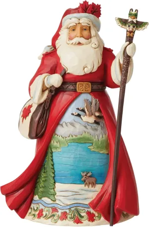 Enesco Jim Shore Heartwood Creek Santas Around The World Canadian Figurine, 7.18 Inch, Multicolor