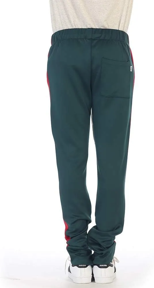 EPTM Men's Stripe Track Pants Slim Fit with Ankle Zippers