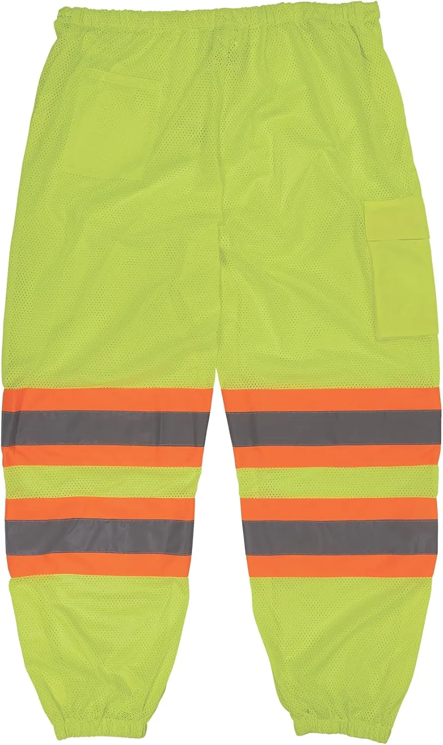 Ergodyne unisex adult Class Two-tone Reflective Safety Pants, Lime, Large-X-Large