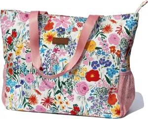 ESVAN LARGE BEACH BAG Water Resistant Lightweight 20 inch Women Oversize Tote Bag for Gym Beach Travel Pool Yoga Nurse
