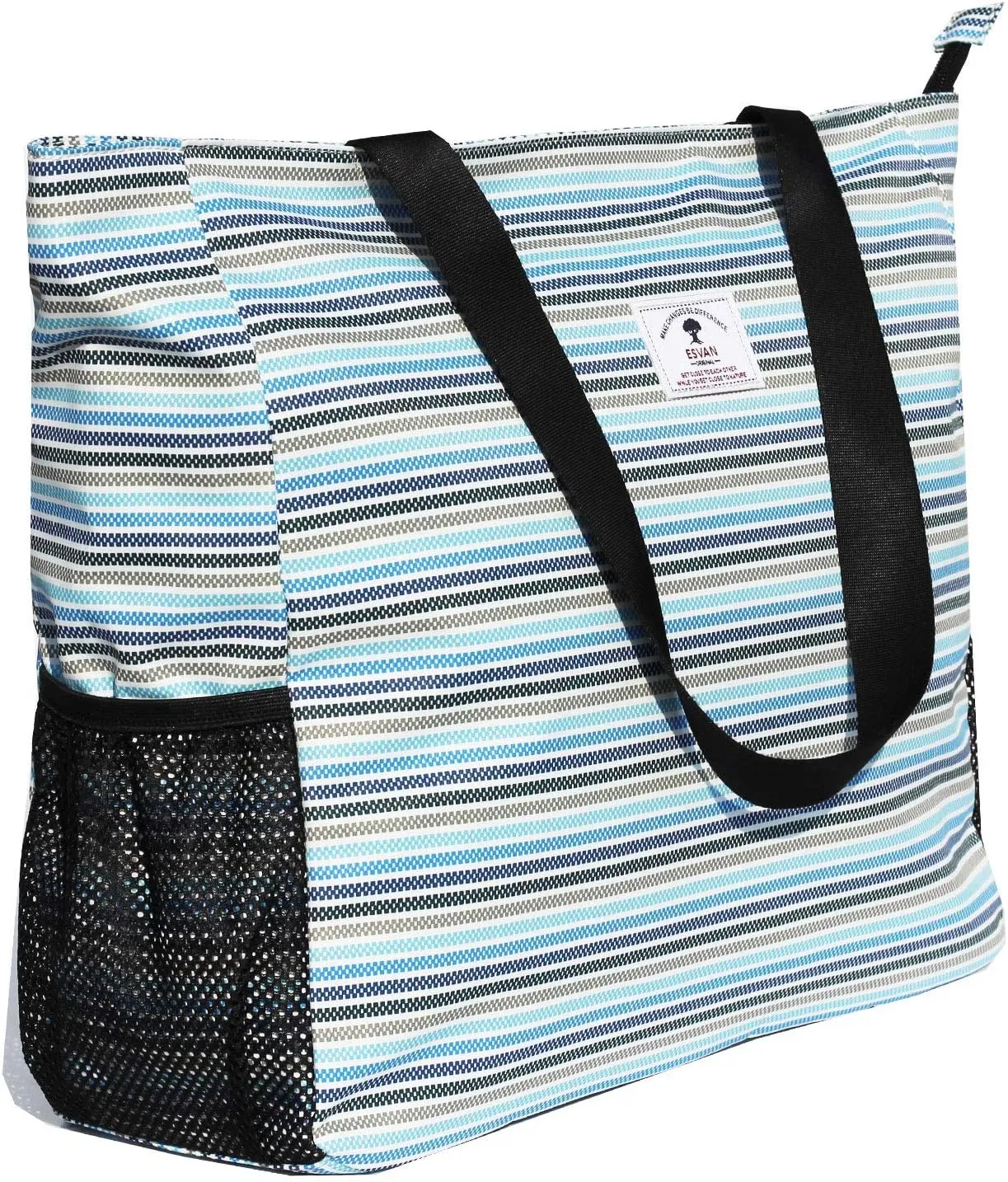 ESVAN LARGE BEACH BAG Water Resistant Lightweight 20 inch Women Oversize Tote Bag for Gym Beach Travel Pool Yoga Nurse